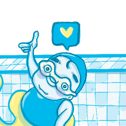 Tchabi, the key to professional growth A smiling individual is giving a thumb up, happy with his experience